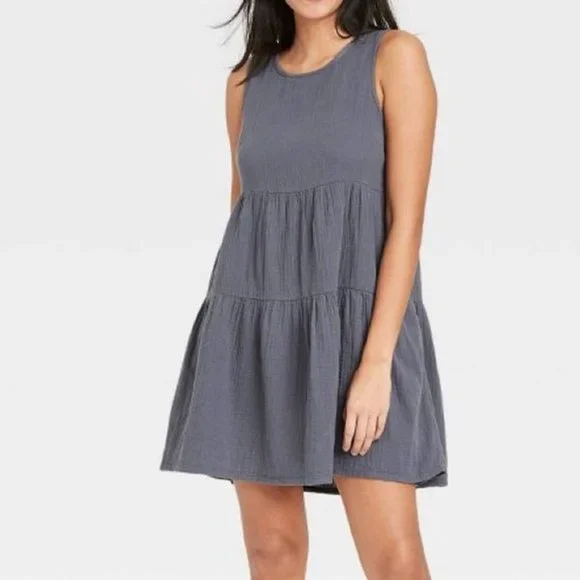 green emerald velvet dress Short Tank Dress w/ Stretchy Top & Flowy Skirt main image 1